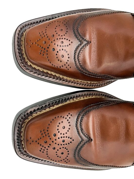 $2500 A. Testoni NORVEGESE Goodyear Mens Monkstrap Wingtip Shoes US 9 /UK 8 /42 main image 15